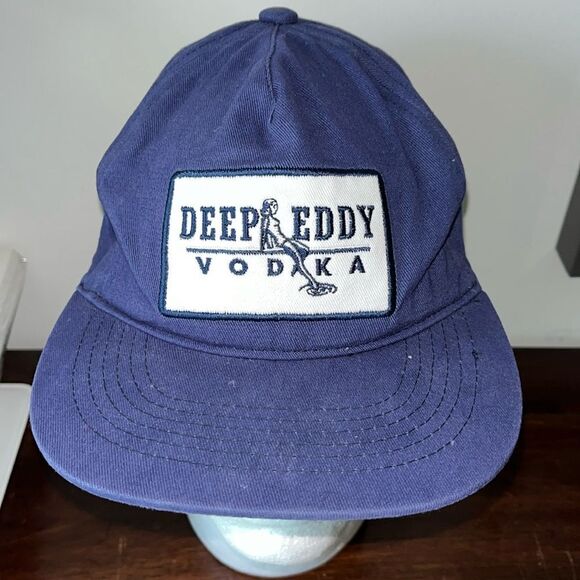 Deep Eddy Vodka Hat Blue With Logo Cap Snapback Austin TX 100% Cotton - Picture 1 of 2